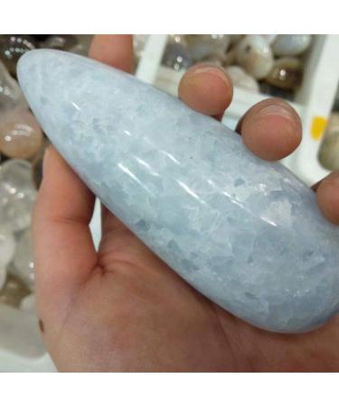 1pc 150g 220g Natural Polished Blue Celestite Quartz Crystal Wand Crystals and Stones |Stones| - Buy Online on GoSupps.com