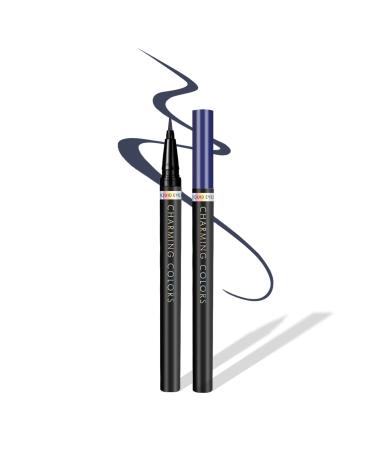 Music Flower Coloured Eyeliner Waterproof and Smudge-Proof Liquid Eyeliner Pencil Multiple Colour Options Flexible Pencil for Easy Control Dark Blue