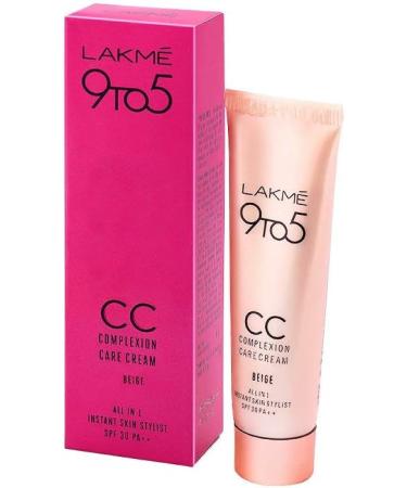 LAK.M 9 To 5 Cc Cream Mini|| 01-Beige|| Light Face Makeup With Natural Coverage For All Skin|| Spf 30-Tinted Moisturizer To Brighten Skin|| Conceal Dark Spots|| 9 G 1 Count - Buy Online on GoSupps.com