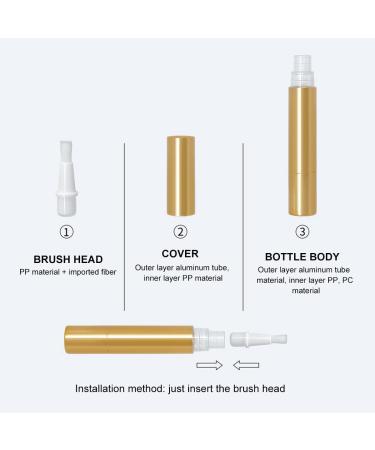 Lot de 2 Tubes Tubes en Aluminium Vides de 3 Ml pour Gloss L vres et Vernis Ongles Applicateur Stylo Huile pour Ongles Contenant Cosm tique Portable pour Couleur Al atoire - Buy Online on GoSupps.com