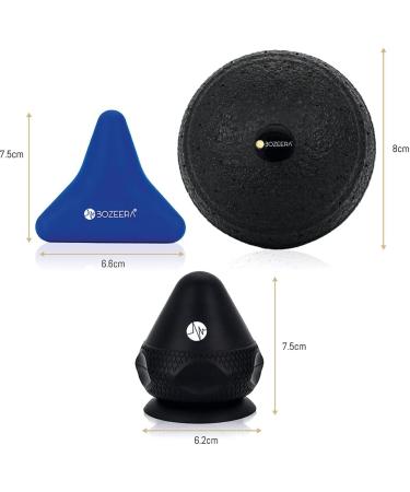 Bozeera Trigger Point Presser Set | Muscle Pain Relief & Tension Relief | 2x Massagers & 1x Fascia Ball with Suction Cup | Includes Video Booklet & Bag | International Shipping Available - Buy Online on GoSupps.com