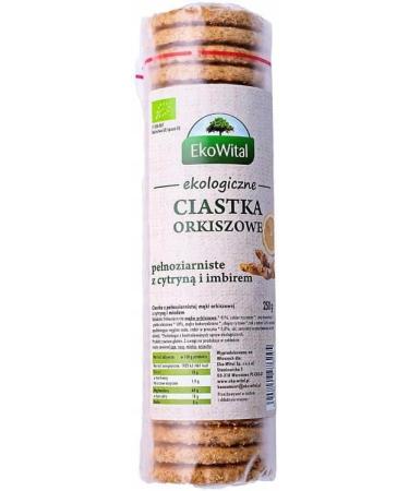  EKOWITAL Organic lemon and ginger farre biscuits 250g - Buy Online on GoSupps.com