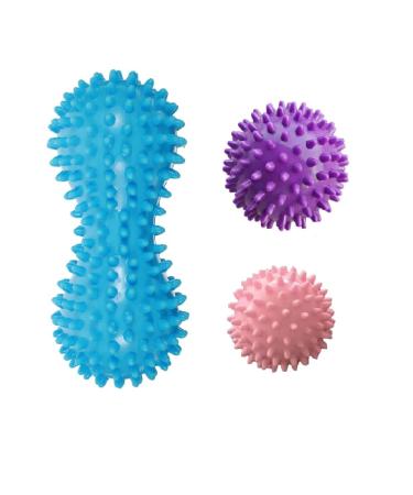 Hedgehog balls Massageball 3 Set Igelball Set massage balls with knobs knobs ball for stress reflexology and trigger point massage ball muscle scooter in different hardener degrees
