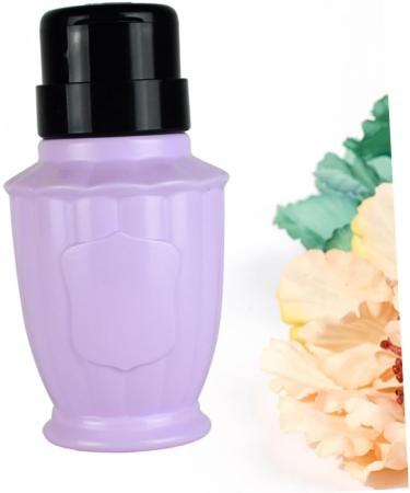 Beavorty pump bottle push down liquid bottle liquid push down pump dispenser liquid pumping bottle dispenser liquid dispenser nail remover bottle make up empty bottle travel purple medium Purple - Buy Online on GoSupps.com