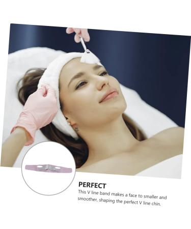 Beatifufu 1pc Thin Face Belt Face Lifting Slimming Belt Face Anti-double Chin Double Chin Strap Cr 60X10.5X1cm Pink - Buy Online on GoSupps.com