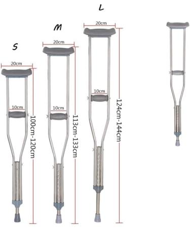 Crutches for Adults Underarm Underarm Crutches for Adjustable Crutches Stainless Steel Height Adjustable for Child Disabled People- A Pair for Adults and Teenager Great for Travel Lucky Star - Buy Online on GoSupps.com