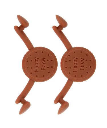 Lot de 2 Appareils de Correction du Sourire Marron Dispositif D entra nement Musculaire du Visage pour Exercice de Sourire Pince Fossettes Naturelle Outil de Modelage