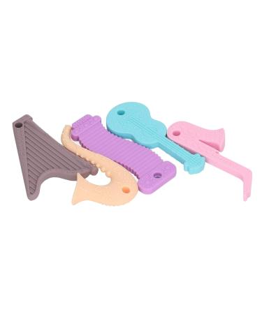 5pcs Baby Teething Toys - Food Grade Silicone Soft Instruments for Infants | Safe Chew Sticks - Buy Online on GoSupps.com