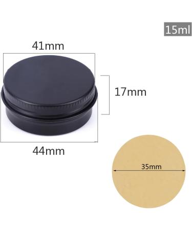 Lusdoly 20pcs 15ml Black Aluminum Cream Cans - Empty Screw Top Boxes with Spatula for Cosmetics - Buy Online on GoSupps.com