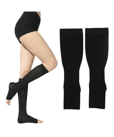 Compression socks with an open toe area 23 to 32 mmHg slightly elastic breathable protecting for restoring the blood circulation in varicose veins (4xL)