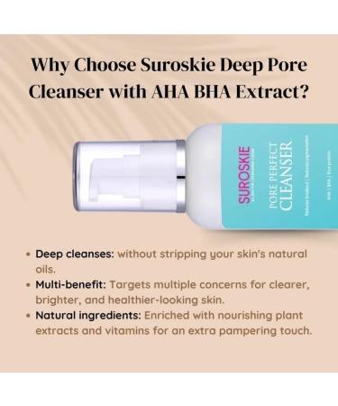 Deep Pore Cleanser with AHA BHA & Rice Water Extract - Hydrating Face Wash with Niacinamide & Vitamin - 100ml | International Shipping - Buy Online on GoSupps.com
