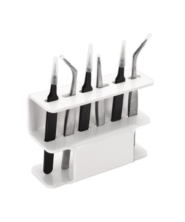 minkissy 1pc Lash Cluster Tweezers Extend White Eyelash Size 1 White