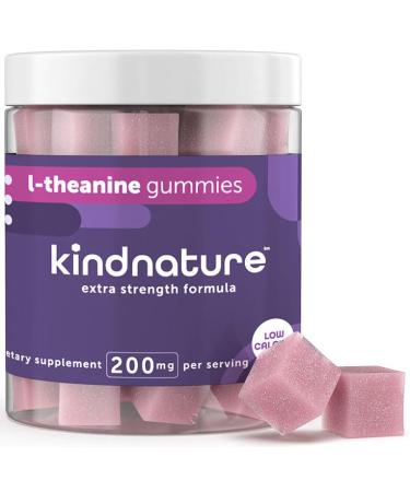 Kind Nature L-Theanine Gummies for Kids & Adults - Vegan Low Calorie L-Theanine 200mg Chewable L-Theanine Gummy