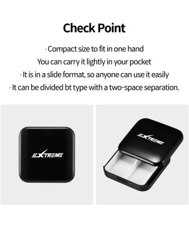Buy EXTREME Portable Pill Box - 2 Compartment Travel Organizer for Vitamins & Medications - Slide Type Ideal for Pocket & Purse - Buy Online on GoSupps.com