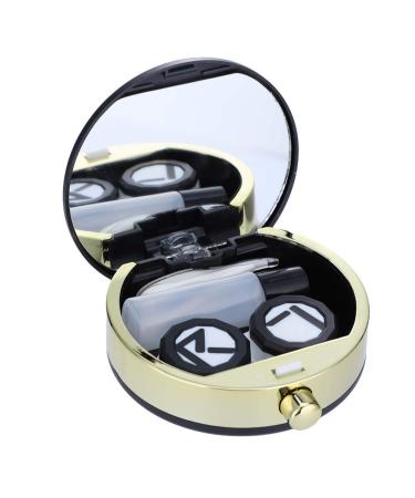 Lens Box Contact Lens Box Mini Contact Lens Holder Eye Care Lens Case Set Cute Lovely Travel Set Box (Blue)
