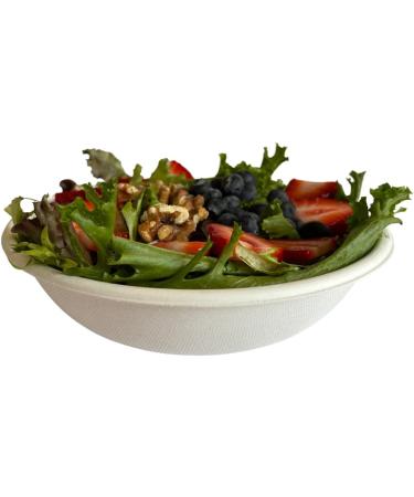 Eco247 100% Compostable Large White Bowls 32oz - 100ct | Heavy Duty Disposable Bowls | Eco-Friendly | Biodegradable Natural Sugar Cane Bagasse - Buy Online on GoSupps.com