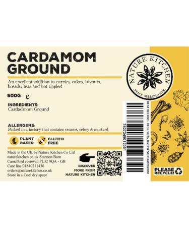 Cinnamon Ground 500g - Gluten-Free Vegan Seasoning Spices for Cooking, Baking, Grilling - Nature Kitchen - Buy Online on GoSupps.com