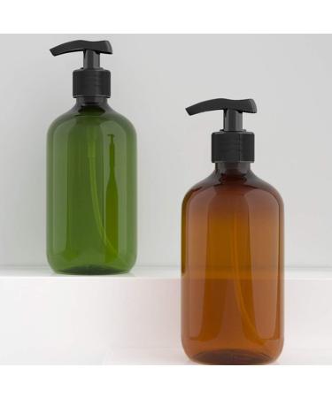 Beaupretty 5PCS 300ml Dark Green Shampoo & Lotion Pump Bottles - Ideal for Travel & Home Use - Buy Online on GoSupps.com