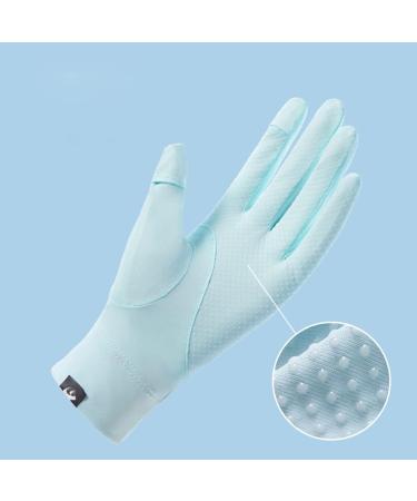 Antcher Women's UV Sun Protection Gloves - Ice Silk Fingerless & Full Finger Touchscreen Slipproof Hiking Cycling Golf Fishing Gloves - Black - Buy Online on GoSupps.com