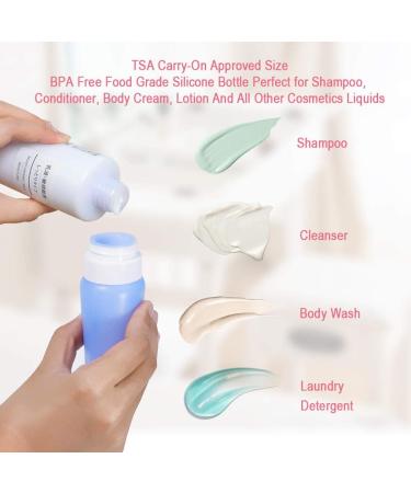 Selizo 10 Leakproof Silicone Travel Bottles - Cosmetic Toiletry Squeeze Containers - Buy Online on GoSupps.com
