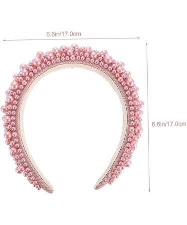 TRIXES Pink Beaded Headband - Women's Fashion Accessory - Pearl Beaded - Buy Online on GoSupps.com