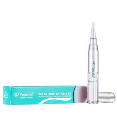 Teeth Whitening Pen Natural Coconut Formula Teeth Whitener Upgraded Size Up Contain 5ml Gel Up to 50 Uses Can be use with Teeth Whitening Kit Simple to Use No Sensitivity