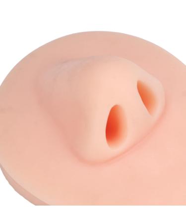 Soft Silicone Nose Model - 3D Piercing Practice Tool with Acrylic Stand | Waterproof Jewelry Display for Beauty Salons - Light Skin Color - Buy Online on GoSupps.com