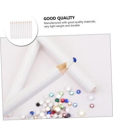 DOITOOL 48 Pcs Nail Point Drill Pencil Nail Dotting Pen Gems Picking Pen Nail Art Gems Diy Nail Art Gems Picker Pen Wax Pencil Nail Point Pen Crayons White Nail Sticker Drill Manicure Wood - Buy Online on GoSupps.com