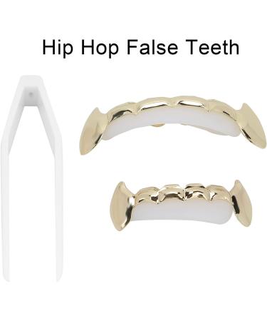 Buy Reusable Copper Hip Hop False Teeth Set for Halloween & Festivals | Easy Wear Gold Teeth Decoration - Buy Online on GoSupps.com