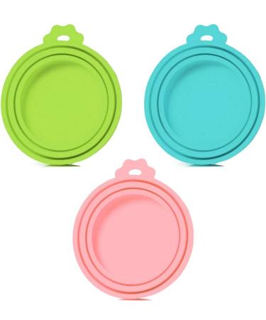 SLSON 3 Pack Pet Food Can Covers - Universal Silicone Lids for Cat and Dog Cans - Blue, Green, Pink - Fits 3 Standard Sizes - Buy Online on GoSupps.com