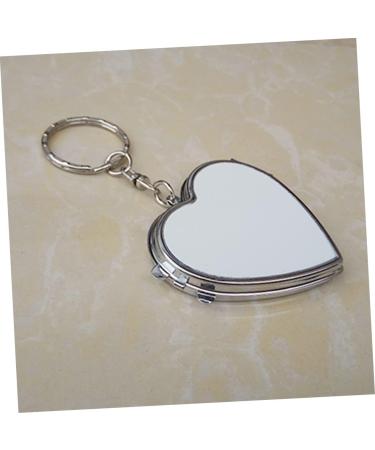 WRITWAA Metal Key Ring Metal Keychain Key Ring Pendant Buckle Key Chain Folding Metal Travel Vintage Vanity Mirror Double Side Compact Mirror - Buy Online on GoSupps.com