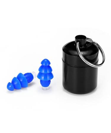 Reusable Earplugs for Sleeping Noise Cancelling Super Soft Silicone Ear Plug for Swimming Snoring Concerts Work Noisy Place Blue