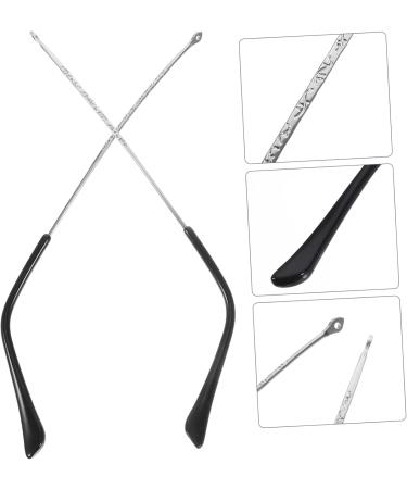 Goohochy Non-Slip Glasses Tips - Repair & Replace Glass Frame Arms & Hinges | Durable Metal Silter Silver (14.00x0.40cm) for International Shipping - Buy Online on GoSupps.com