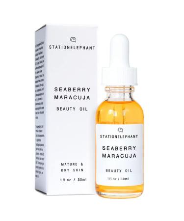 SEABERRY MARACUJA VEGAN BEAUTY OIL | Virgin Organic Passion Fruit Serum Oil | All Natural Moisturizer | Sea buckthorn and White Champaca Antiaging Face Serum | Made in USA | Gift for Her
