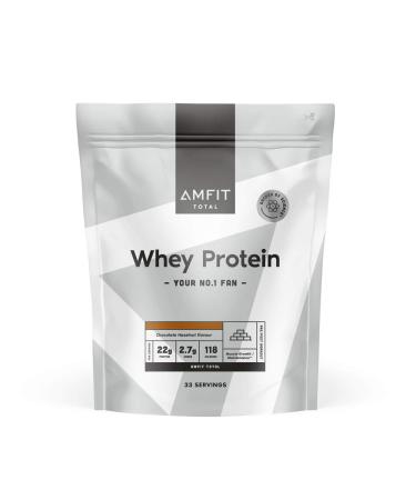Amazon Brand - Amfit Nutrition Protein Whey Powder (Whey) Chocolate Hazelnut 33 Servings 1kg (Pack of 1)