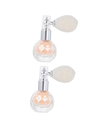 DOITOOL Body Shimmer Spray 2 Pcs Body Air Bag Powder Highlighter Hair Powder Spray Powder Glitter Bottle Bride Pump Type Glass Light Goldx2pcs 7x5.5cmx2pcs