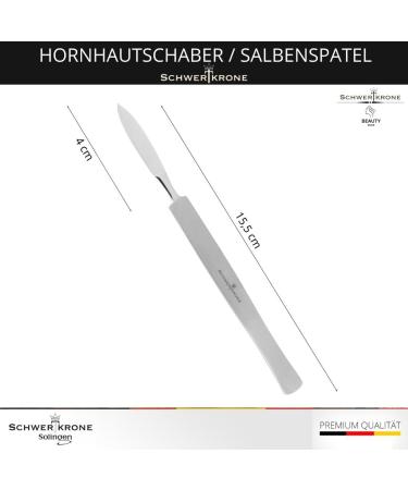 Schwertkrone Professional Callus Scraper Gel Spatula - Stainless Steel Rustproof 16 cm Ointment Tool for Smooth Skin - Buy Online on GoSupps.com