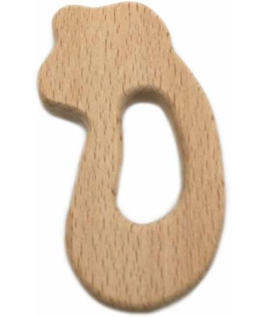 Wendysun 3pcs Cartoon Wood Teether - Natural Animal Eggplant Shape Teething Toy - Buy Online on GoSupps.com