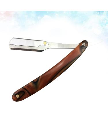 Frcolor 2-Pack Collapsible Straight Razors - Stainless Steel Hairdressing Razor with Wooden Handle - Premium Quality Barber Blades for Men - Buy Online on GoSupps.com