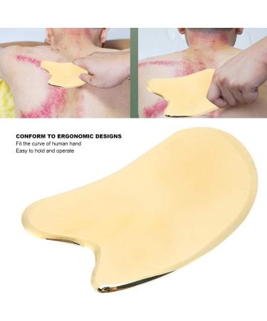 Verdant Touch Brass Gua Sha Tool - Body Scraping Board for Massage & Pain Relief | 11.9x6.1 cm | Acupoint Fascia Care - Buy Online on GoSupps.com