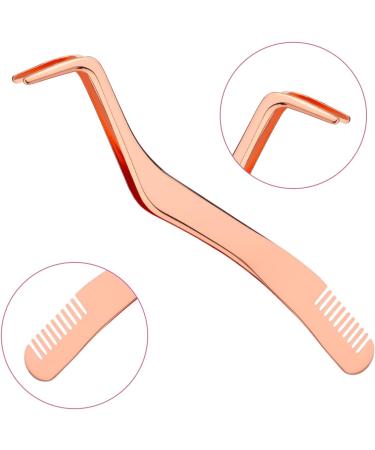 2pcs Stainless Steel Lash Tweezers Set for Volume and Classic Lashes - Rose Gold Colorful - Buy Online on GoSupps.com