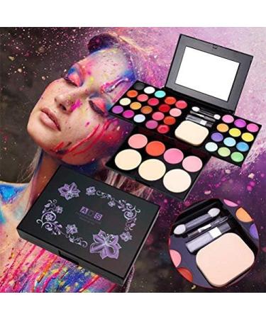39 Color Bright Eyeshadow Palette with Lip Gloss, Blush & Brushes Set | Highly Pigmented Makeup Kit - Buy Online on GoSupps.com