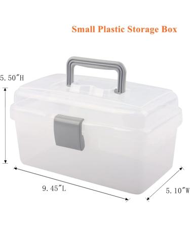 BangQiao Clear Gray White Plastic Storage Container Box with Handle and Latch Lock - Multipurpose Organizer - Buy Online on GoSupps.com