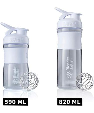BlenderBottle SportMixer Tritan - BPA Free Protein Shaker & Water Bottle | Fitness Shakes - Fashion White - Buy Online on GoSupps.com