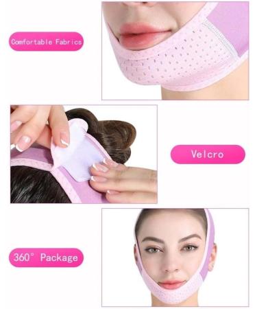 Double Chin Reducer V Line Facial Mask Face Lifting Tape Soft Chin Strap for Women Restore Skin Elasticity Face Lifting Tape Purple - Buy Online on GoSupps.com
