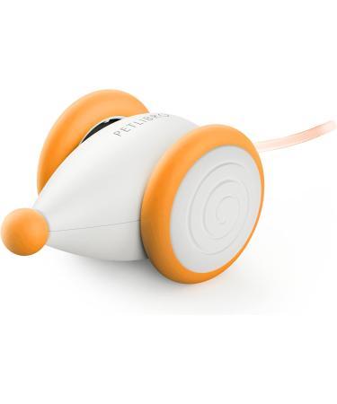 PETLIBRO Interactive Cat Toys for Indoor Cats Automatic Cat Toy with LED Lights - USB Rechargeable Auto On & Off - Orange