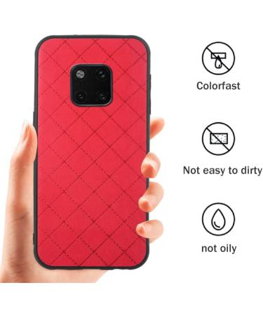 ELISORLI Compatible with Huawei Mate 20 Pro Case Rugged Thin Slim Cell Accessories Anti-Slip Fit Rubber TPU Mobile Phone Protection Silicone Cover for Hawaii Mate20Pro Mate20 20Pro Women Men Red - Buy Online on GoSupps.com