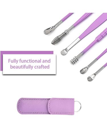 6-Piece Ear Pick Earwax Removal Kit with Leather Storage Case - Ear Cleaning and Care Tool Set - Buy Online on GoSupps.com