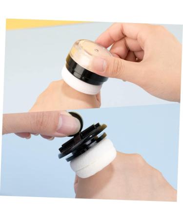 FOMIYES 6 Pcs Powder Box Double Layer Pressed Powder Portable Powder Case Makeup Loose Powder Flocked Cotton 7x4cmx3pcs Blackx3pcs - Buy Online on GoSupps.com