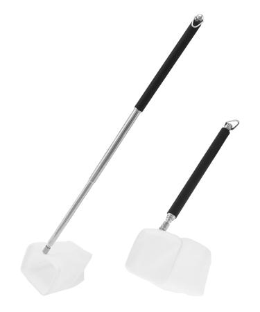 QWORK 2Pcs Small Telescopic Aquarium Fish Net Long Handle Fishing Net fish nets for tanks Extendable 19-54 cm Black - Buy Online on GoSupps.com